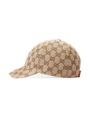 cappello in tela beige GUCCI KIDS | 4817743HC652140